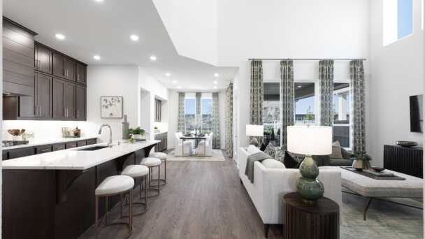 Representative Kitchen/Family Room - some options shown <span data-tooltip tabindex=