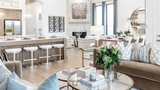 Representative Family Room/Kitchen - some options shown <span data-tooltip tabindex=