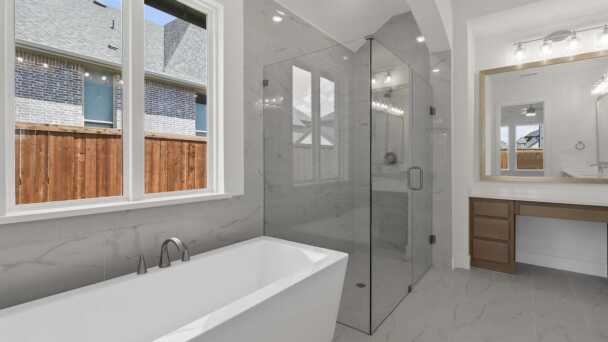 Representative Primary Bathroom - some options shown <span data-tooltip tabindex=